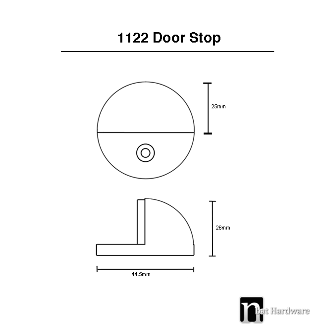 1122 door stop drawing
