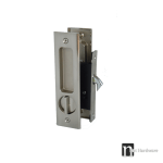 Satin Nickel Finish Sliding Door Privacy Set - Carey Series