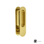 Brushed Brass Finish Sliding Door Passage Set - Barlee Series