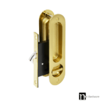Brushed Brass Finish Sliding Privacy Set - Barlee Series
