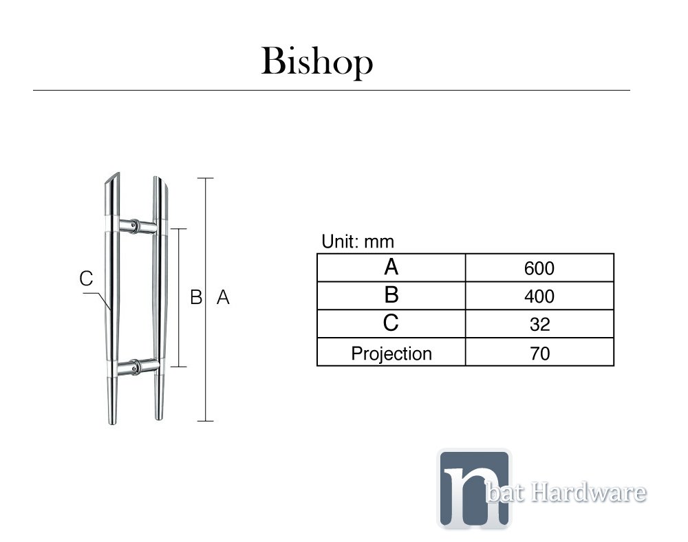 Bishop door pull handle