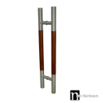 600mm Wood Stainless Steel Mixed Door Pulls (Pair) - Bisset Series