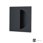 70 x 70mm Sliding Door Flush Pull - Matt Black Finish