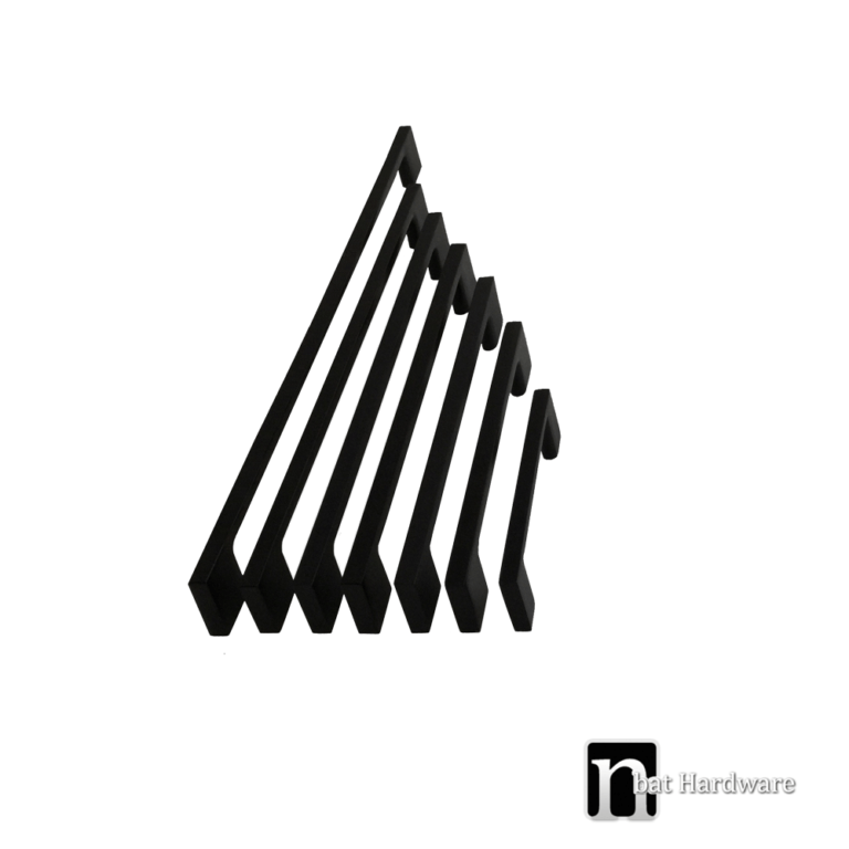 192mm Matt Black kitchen Handles nBat Hardware