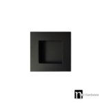 50mm Square Flush Pull - Matt Black Finish