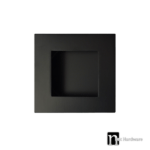 90mm Square Flush Pull - Matt Black Finish