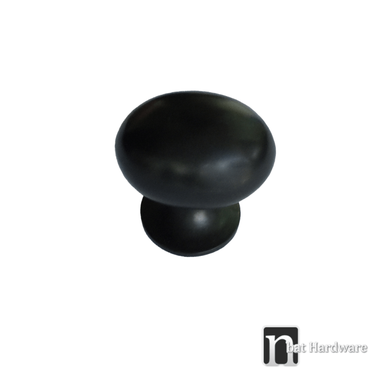 Matt Black Finish Oval Kitchen Knob nBat Hardware