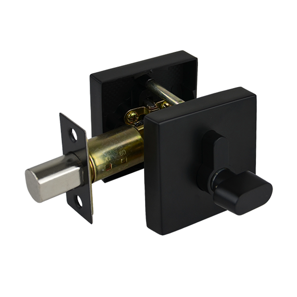 Single Cylinder Deadbolt with a Snib - Matt Black Finish