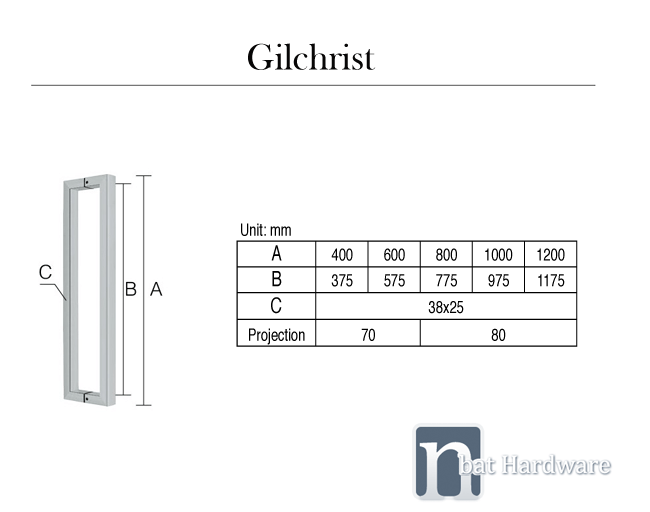 gilchrist door pull drawing