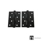 100 x 75 x 3mm Door Hinges (Pair) - Matt Black Finish