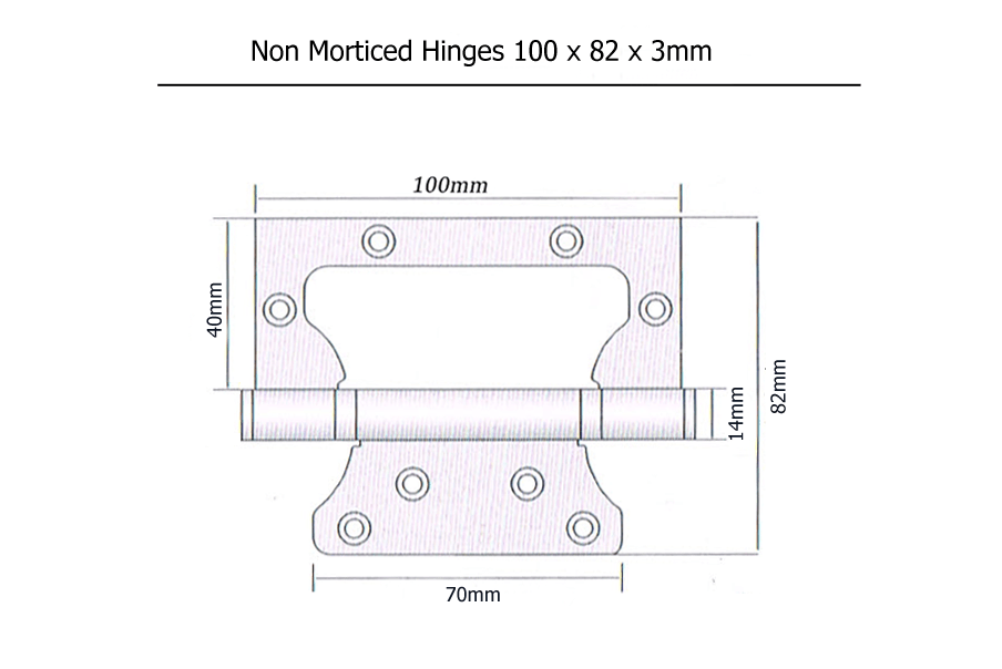 non mortice hinges 3mm