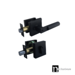 Matt Black Entrance Lock Set with Deadbolt (4222MB) - Ramsay Series