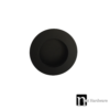 Matt Black Round Sliding Flush Pull - 50mm