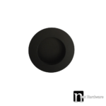 65mm Round Sliding Flush Pull - Matt Black Finish