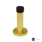 85mm Round Door Stops - Brushed Brass Finish
