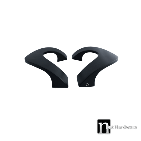 Matt Black Entry Door Pull Aluminium Handles  - Peck Series - Image 2