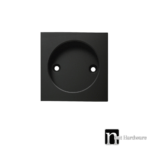 60mm Square Flush Pull - Matt Black Finish