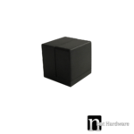 Square Shaped Rubber Door Stops - Matt Black Finish