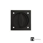 Matt Black Sliding Door Flush Pull and Ring