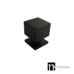 Matt Black Square Kitchen Knob - Eden Series