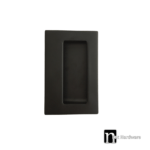 128 x 82mm Sliding Door Flush Pull - Matt Black Finish