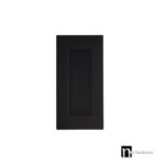 100 x 50mm Sliding Door Flush Pull - Matt Black Finish