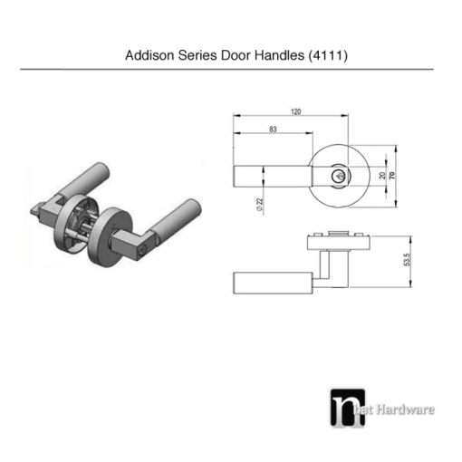 4111 door handle drawings nBat Hardware