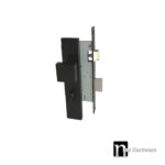 Matt Black Square Knob Entrance Mortice Lock - Single Door Pull Lock