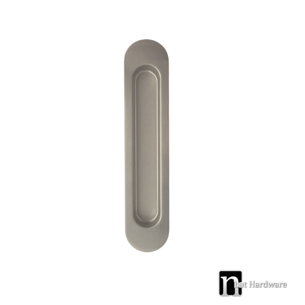 1 Pair Oval Sliding Flush Pulls - 180mm x 38mm - Image 4