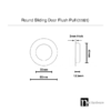 Matt Black Round Sliding Flush Pull - 50mm - Image 3