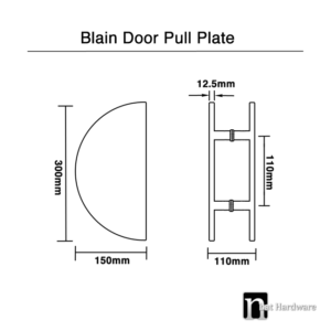Copper Finish Door Pull Plate | nBat Hardware