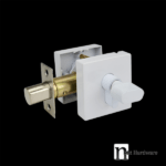 Como Series Single Cylinder Deadbolt with a Snib - White Finish