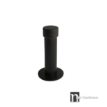 75mm Round Door Stops with Base - Matt Black Finish