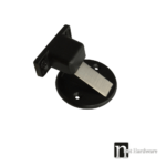 Floor Mounted Magnetic Door Stops - Matt Black Finish