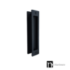 Rectangle Matt Black Sliding Flush Pulls (Pair) - 180mm x 38mm - Image 3