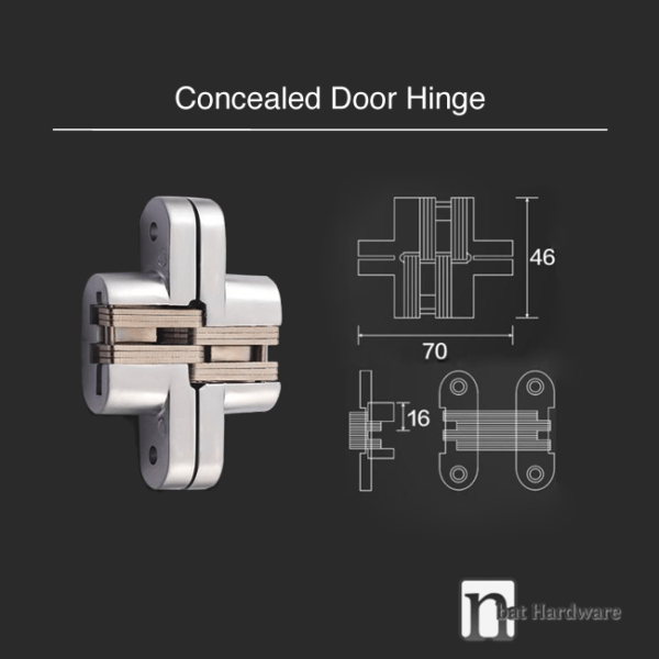 One Concealed Door Hinge - Matt Black Finish - Image 2