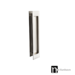 250mm Rectangle Sliding Flush Pulls (Pair) - Satin Nickel Finish