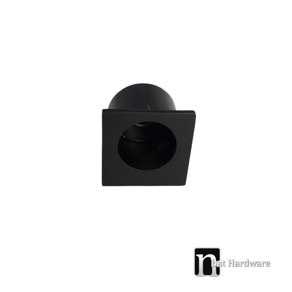 Matt Black Square Sliding Door Finger Pull - Image 3