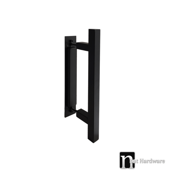 Barn Door Flush Pull Handle - Matt Black Finish - Image 3