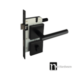 Matt Black Entrance Lock Set - Smith Series Door Handles