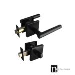 Matt Black Privacy Handle Set - Smith Series Door Handles