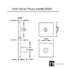 Privacy Deadbolt Set - Smith Series Door Handles - Image 2