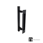 Barn Door Flush Pull Handle - Matt Black Finish