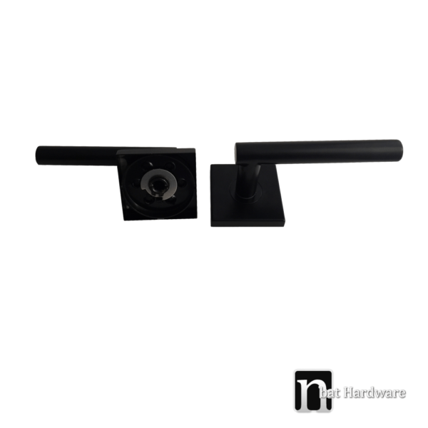 Matt Black Passage Handle Set - Smith Series Door Handles - Image 3