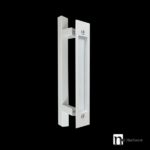 Barn Door Flush Pull Handle - White Finish