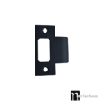 Extended Matt Black Tubular Latch Strike Plate