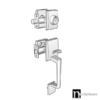 Matt Black Architectural Lever Pull with Deadbolt (3111MB-EP) - Como Series - Image 2