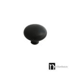 Matt Black Large Round Kitchen Knob - Rose Series