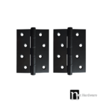 100 x 72 x 2mm Door Hinges (Pair) - Matt Black Finish