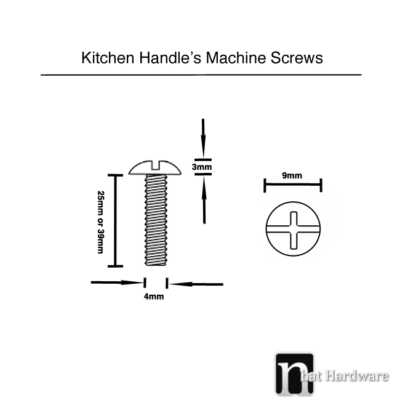 Black kitchen Handle Screws | nBat Hardware